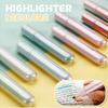 4pcs/Set Multi Functional Pastel Color Highlighters Quick-drying Smooth Marker Pen Fluorescent Pen Stationery