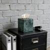 Xiaobudian Quadratische Taschentuchbox, Distressed Eisenkunst Aufbewahrungs-Leichtluxus-Halter für Wohnzimmer Arbeitszimmer Teeraum, Rostfeste Boxabdeckung