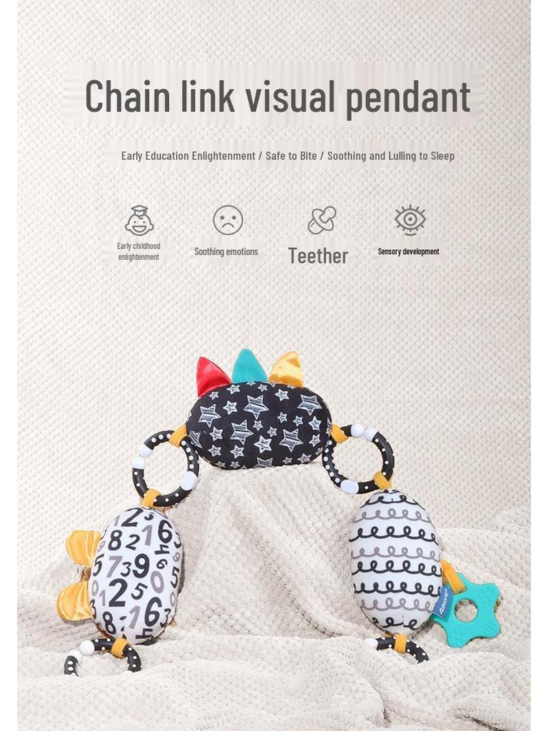 Aipinqi Baby Stroller Hanging Toy with Teether Rattle for Visual Development