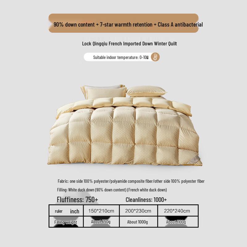 Mercury Home Textiles 90% White Duck Down Winter Quilt