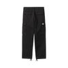 FW24 Multi-Pocket Label Solid Color Zipper Straight Leg Casual Military Work Pants Men Pants Black I030475-89-GD