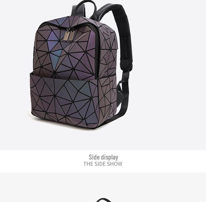 Damen 2023 Fashion Geometry Luminous Rucksack - Faltbare Rhombus-Tasche im japanischen Stil