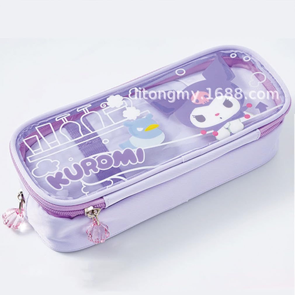 GREDINO Kuromi Pencil Case Stationery Box Pencil Case Kuromi Pen Holder Simple Large Capacity Kuromi Pen Case Stationery Box Multifunctional Bag