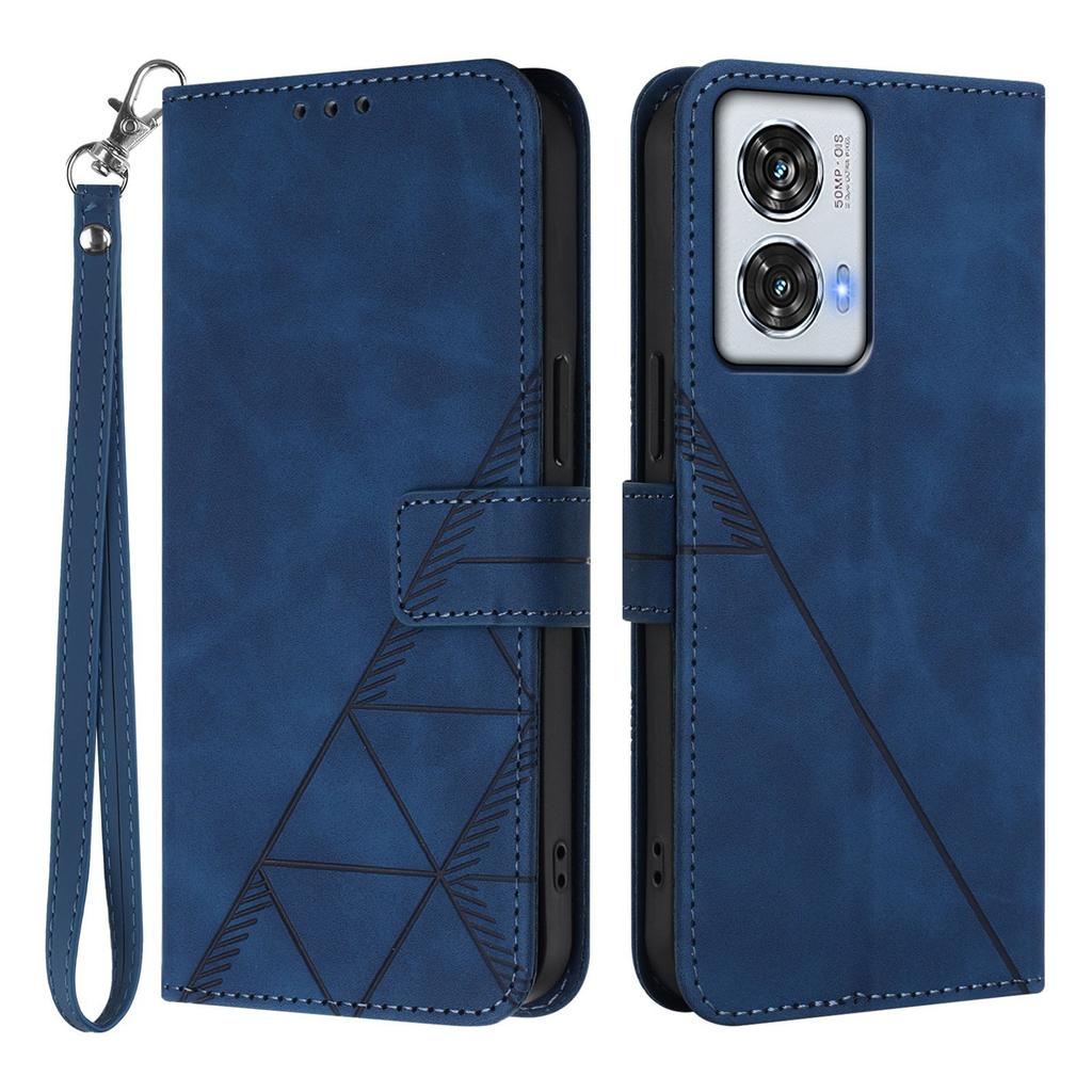 For Motorola Moto G85 5G/Motorola Edge 50 Fusion 5G Leather Case with Hand Strap Wallet Stand Phone Cover