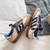 Fashion Genuine Leather Retro Shoes for Women 2024 New Breathable Flat-soled Sports and Casual Lace-up Sneakers with Trendy Shoes