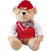 Bedroom Decor Pilot Bear Plush Toy Stuffed Animal Flight Attendant Doll  Birthday Gift