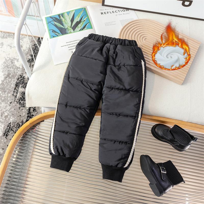 

Мальчики Девочки Брюки из овечьей шерсти Детские Утепленные Пуховые Брюки Детские Зимние Утепленные Брюки Малыш Теплые Спортивные Штаны 2-8 Л 90cm чёрный