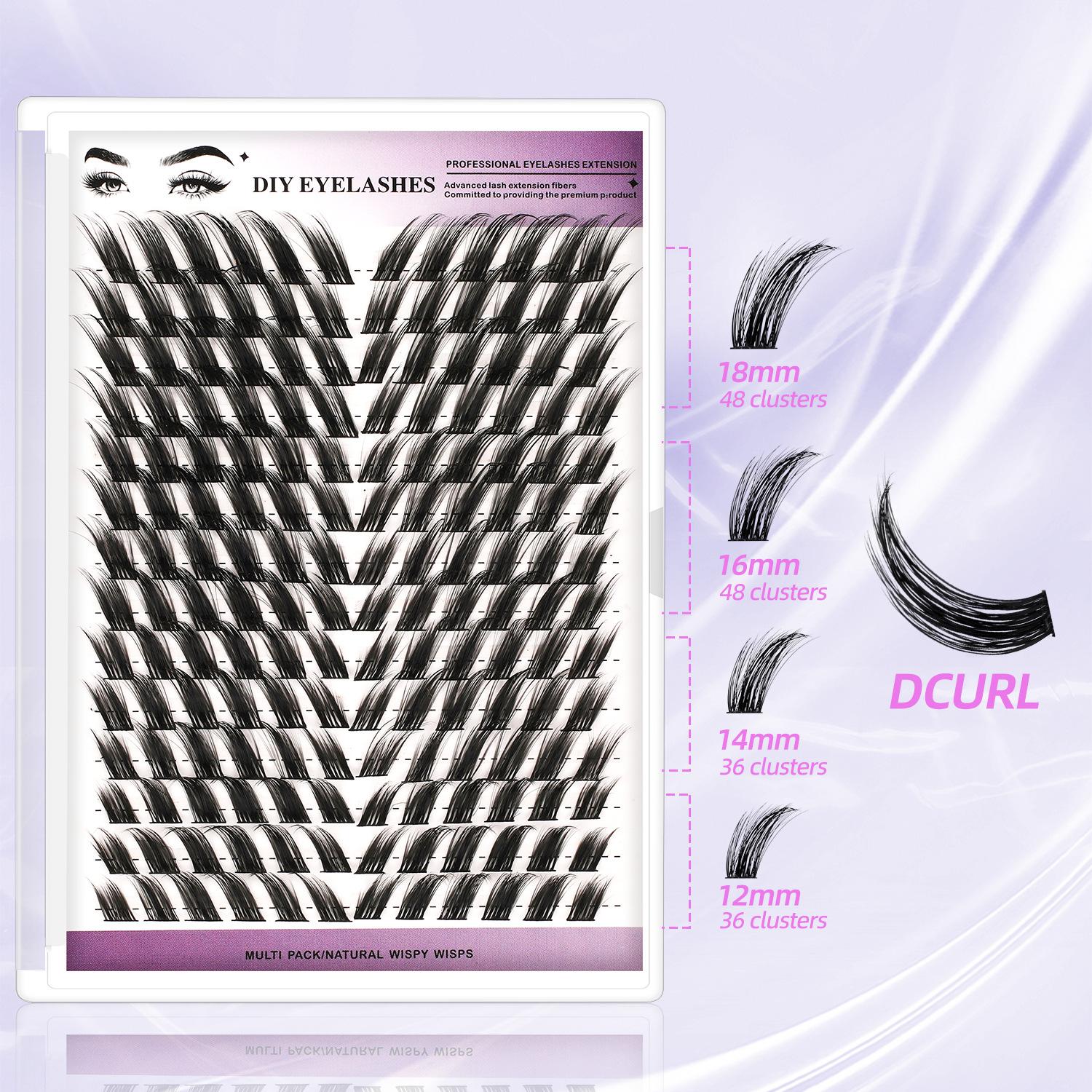 

168 Tufts Of Oblique Flying Single Tufts Of Natural Soft Self-Grafting Segmented Diy Eyelash Set