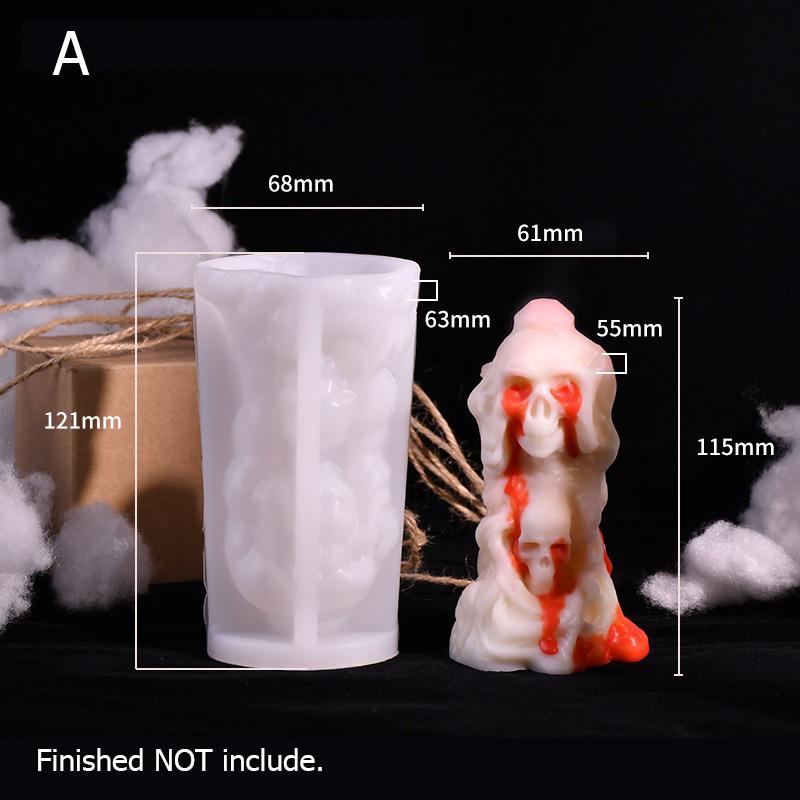 Halloween DIY Craft Silicone Ghost Bride Groom Candle Mold Mould Resin Molds
