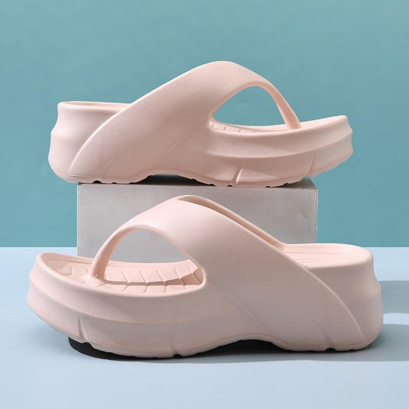 New Spring EVA Flip-flops Women's Wear Simple Fashion Versatile Heightening Thickening Beach Summer Sandals