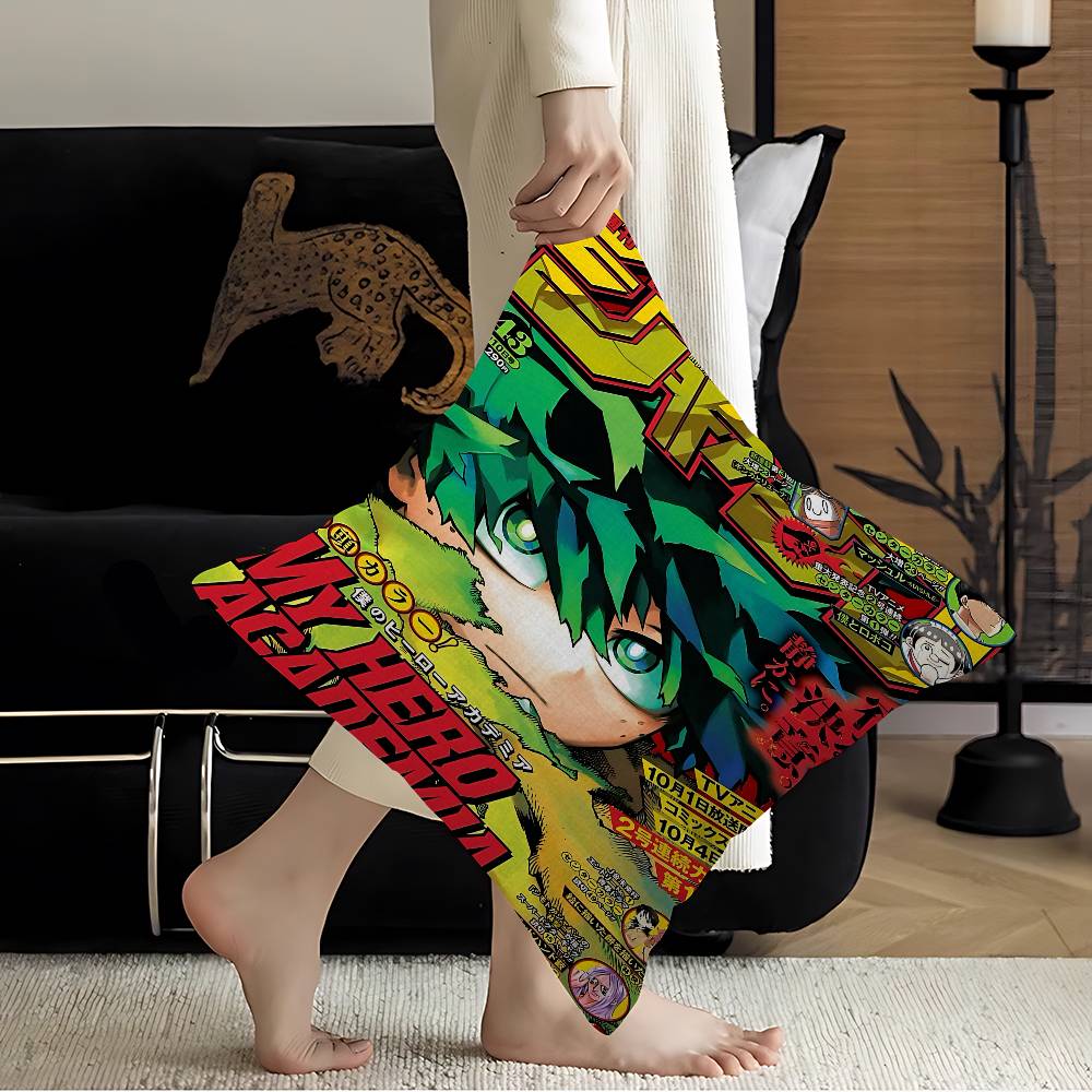 Amine My Hero Academia Kaminari Denki Cushion Cover Car Throw Pillow Case For Sofa Car Christmas Gift 40X40Cm 45X45Cm