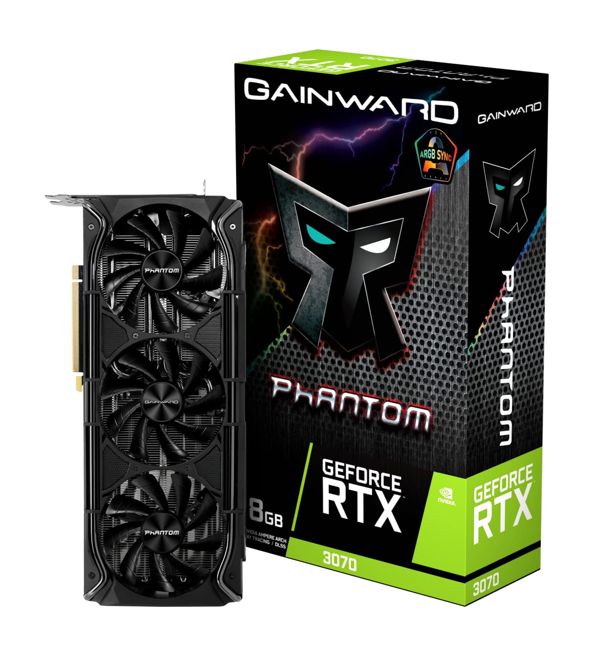 

GAINWARD GeForce RTX3070 Graphics Board VD7914 Black Phantom+ NE63070019P2-1040M-G чорний