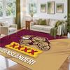 Queensland Maroons Design Crystal Velvet Rug Soft Decorative Mat for Bedroom Entrance