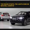 1/32 BMW X5 SUV Alloy Car Model Toy Scale Simulation Off Road Vehicle with Sound Light Pull Back Ornaments Collectibles for Children