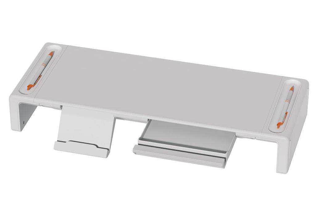 Olmaster Monitor Stand Foldable Computer Monitor Adjustable Height PC Phone Stand for Desktop Computers and Space Saving Riser, Riser, Stand/Storage