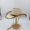 Nuevo sombrero de paja de vaquero occidental unisex estilo nacional sombrero jazz sombrero para el sol sombrero de sol para exteriores sombrero casualNuevo sombrero de paja de vaquero occidental unise