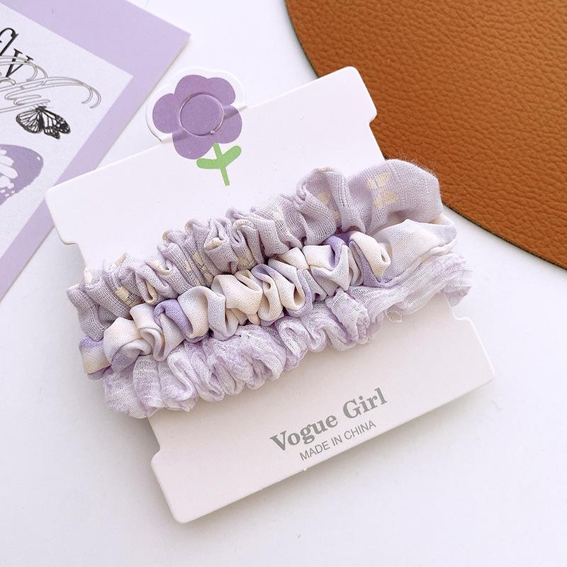 

New fresh pastoral fabric ruffled floral scrunchies. Sweet girlish style, perfect for ponytails & half-updos. Soft texture .
