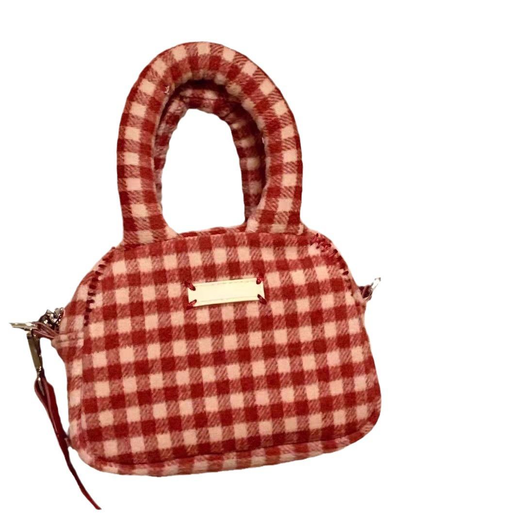 

Нишевые осенне-зимние сумки женские милые крутые сумки через плечо ручные сумки на плечо милые рождественские плюшевые сумки