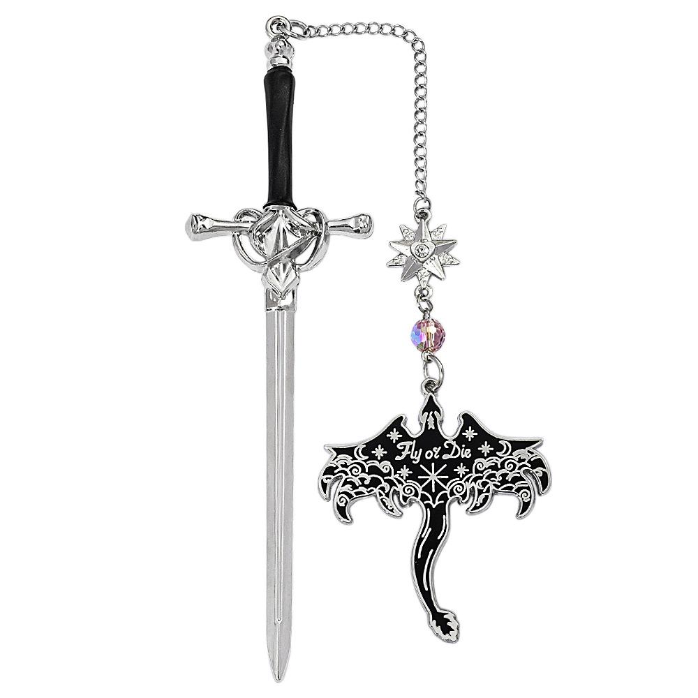 Zlatý Stegosaurus Záložka Narozeninový dárek pro fanoušky knih Čtenáře fantasy Knihomol Stříbrný Zlatý přívěsek Výroční dárek