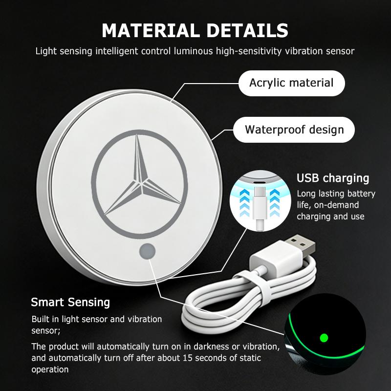 Car Triangle Window Ambient Light Intelligent Sensing Gradient Decorative Light For Benz AMG Exclusive W204 W222 W205 W203 W213 ZL9
