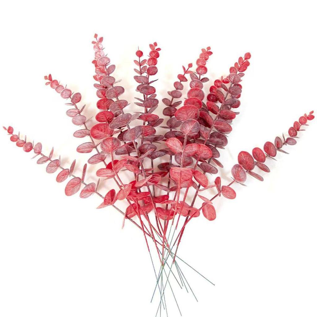 Cross-border Simulation Golden Eucalyptus Artificial Leaves and Flowers for Christmas Decoration
