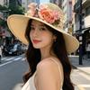 Hat Women's Summer Flowers Straw Hat Sun Hat Big Edge Beach Hat Women's Sunscreen Cool Hat Basin Hat Self-operated