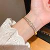 Light Luxury Alphabet Bracelet Copper Plated For Women Fashion Casual Jewelry