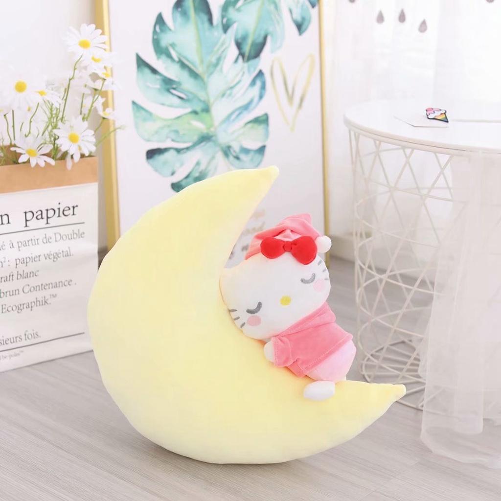 Sanrio Sleeping Moon Kids Plush Toy Cinnamoroll Kuromi Gift 40 35cm