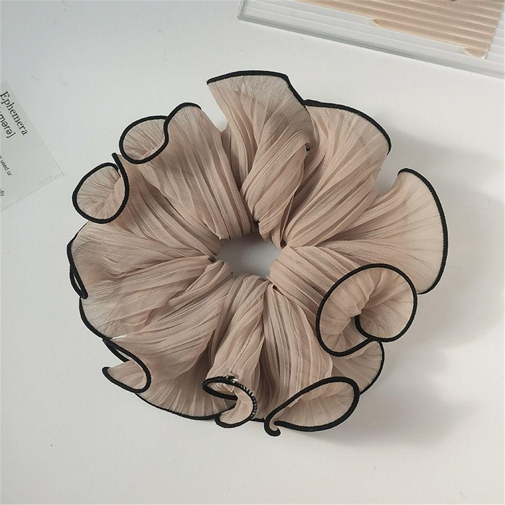 Oversize Fairy Chiffon Scrunchies Exaggerated Stylish Diameter: 17cm/6.69inchHair Band Ruched Versatile Hair Accessories