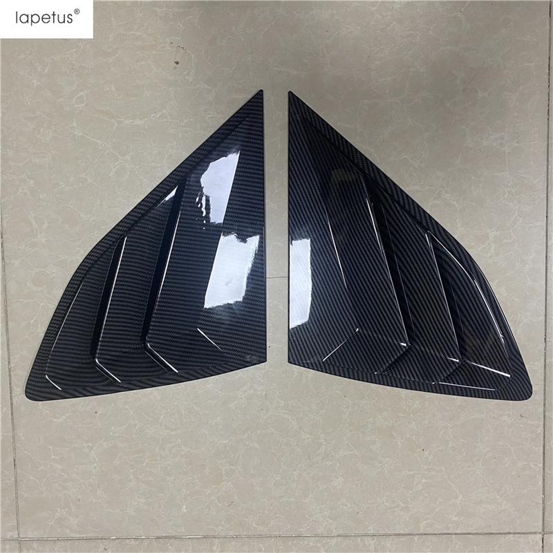 Rear Window Shutter Louver Side Vent Sunshade Panel Cover Trim For Hyundai Tucson 2016 -  Carbon Fiber / Black Accessories