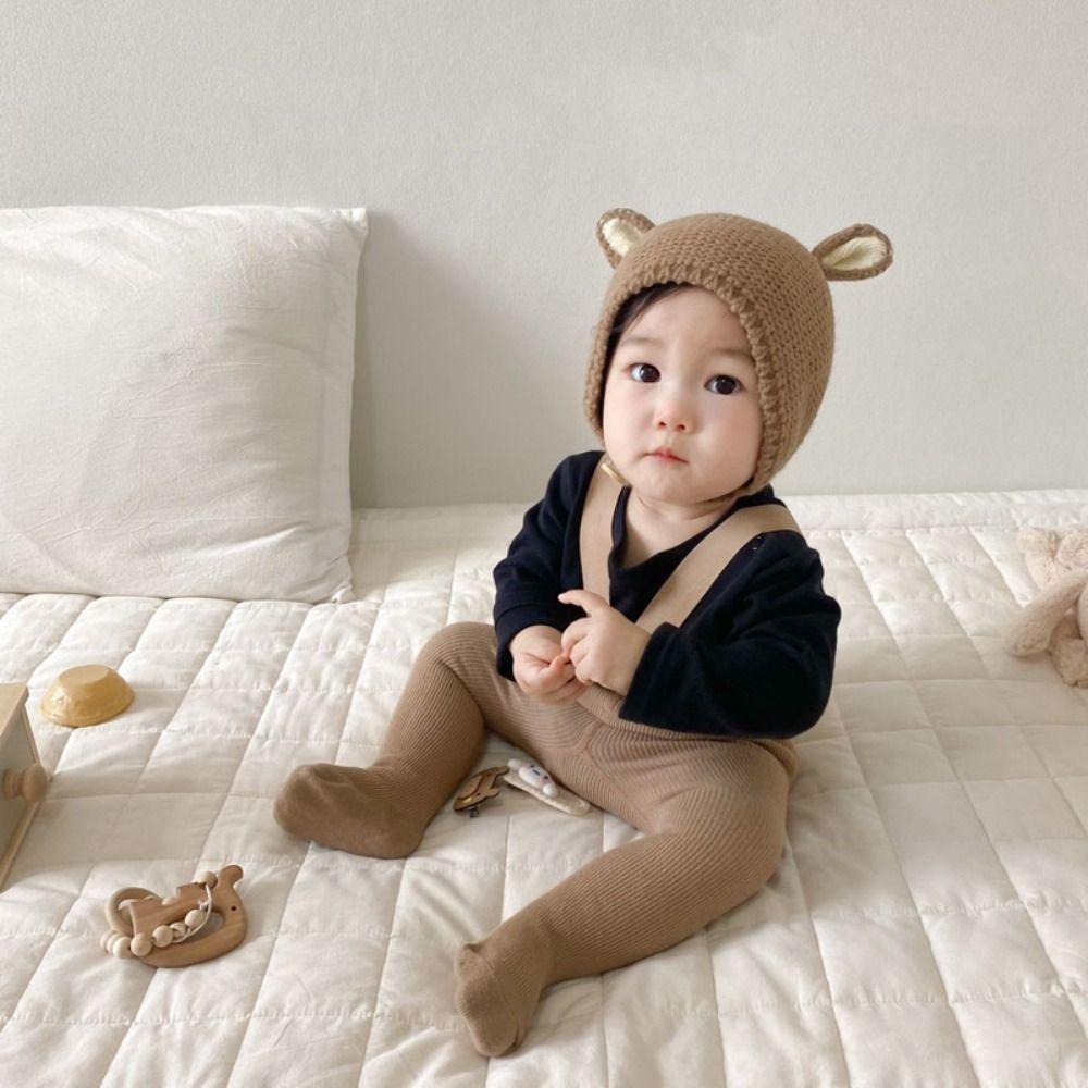 Winter Baby Knitting Hat Soft 0-2 Years Baby Hat Cute Rabbit Ear Knit Hats  Kids
