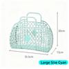 Plastic Hollow Shopping Storage Basket, Foldable Bath Basket, Fruit Basket