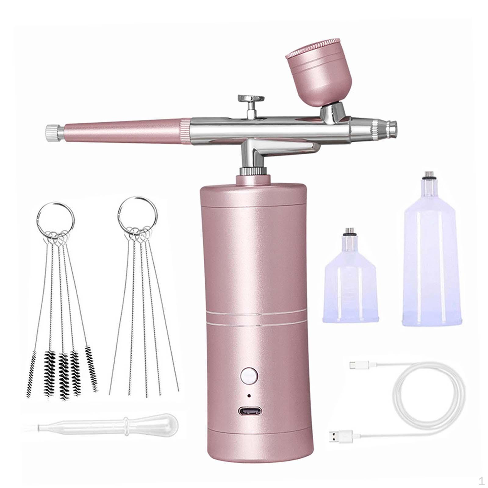 

Аэрограф перезаряжаемый портативный спрей для макияжа модельный салон окраски розовый