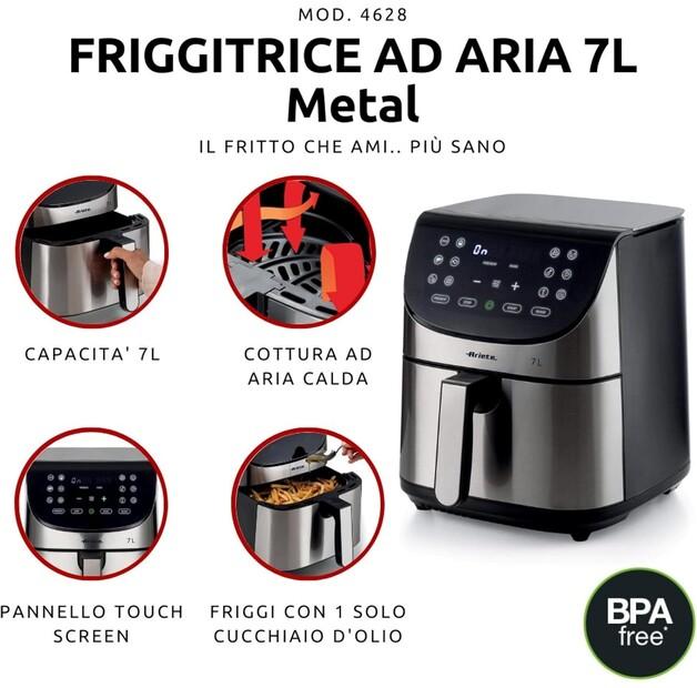 Deep Fryer Ariete 4628 Airy Fryer Metal 7 L (00C462800AR0)