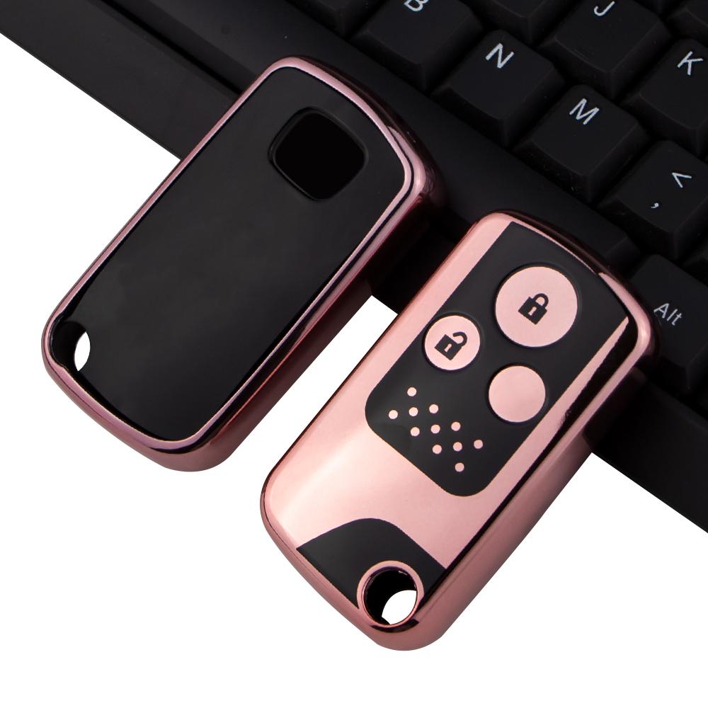 For Honda Crv Fit Shuttle Fried Freed Spike Stepwgn Rg1 Spada Crz 2/3 Buttons Tpu Car Key Fob Case Cover Shell Holder