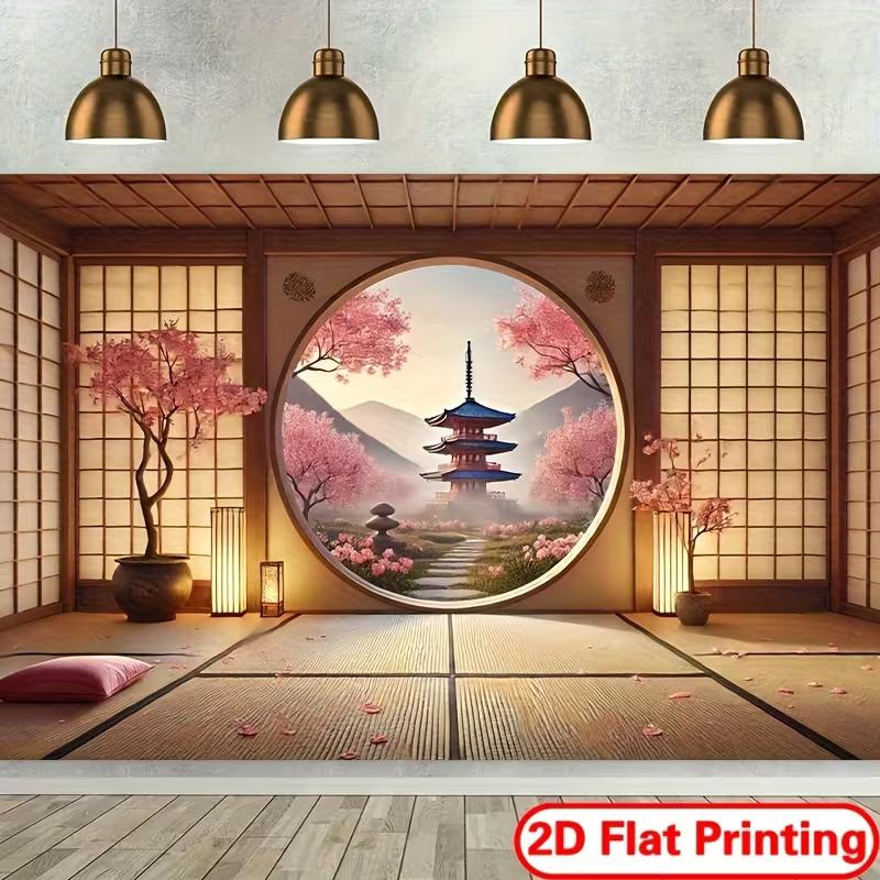 

2D Zen Japanese Room Backdrop for Live Streaming & Video Recording 47.2x31.5inch/120*80cm