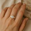 Emerald Cut Cubic Zirconia Engagement Ring with Baguette CZ Accents – Yellow Gold Plated 925 Sterling Silver Bridal Wedding Jewelry Gift for Her