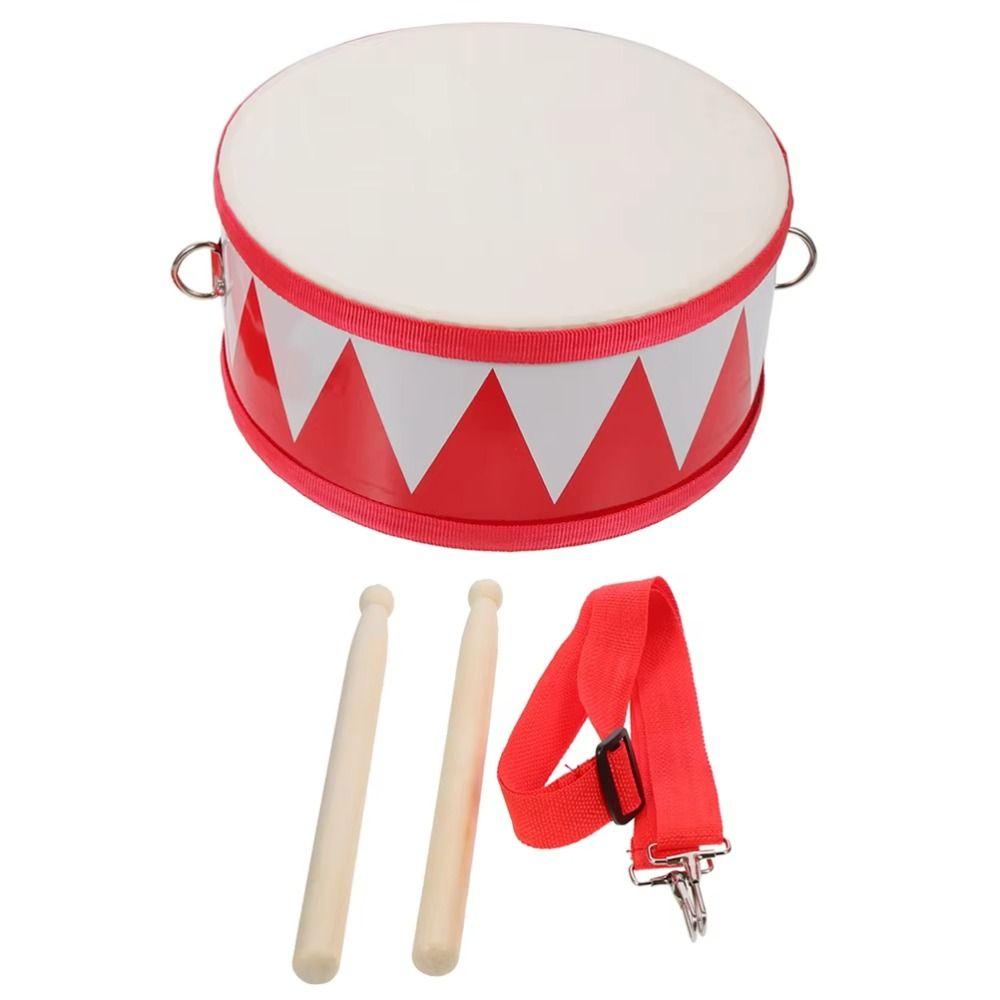 Double Sided Musical Instrument Toys Montessori Wood Kids Drum Toys  Children Preschool