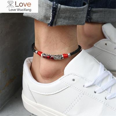 Provazové kotníky Muži Šperky Doplňky Módní Náramek na nohy Nastavitelné nohy Náramek Kotník Tobilleras Pulsera Para Tobillo
