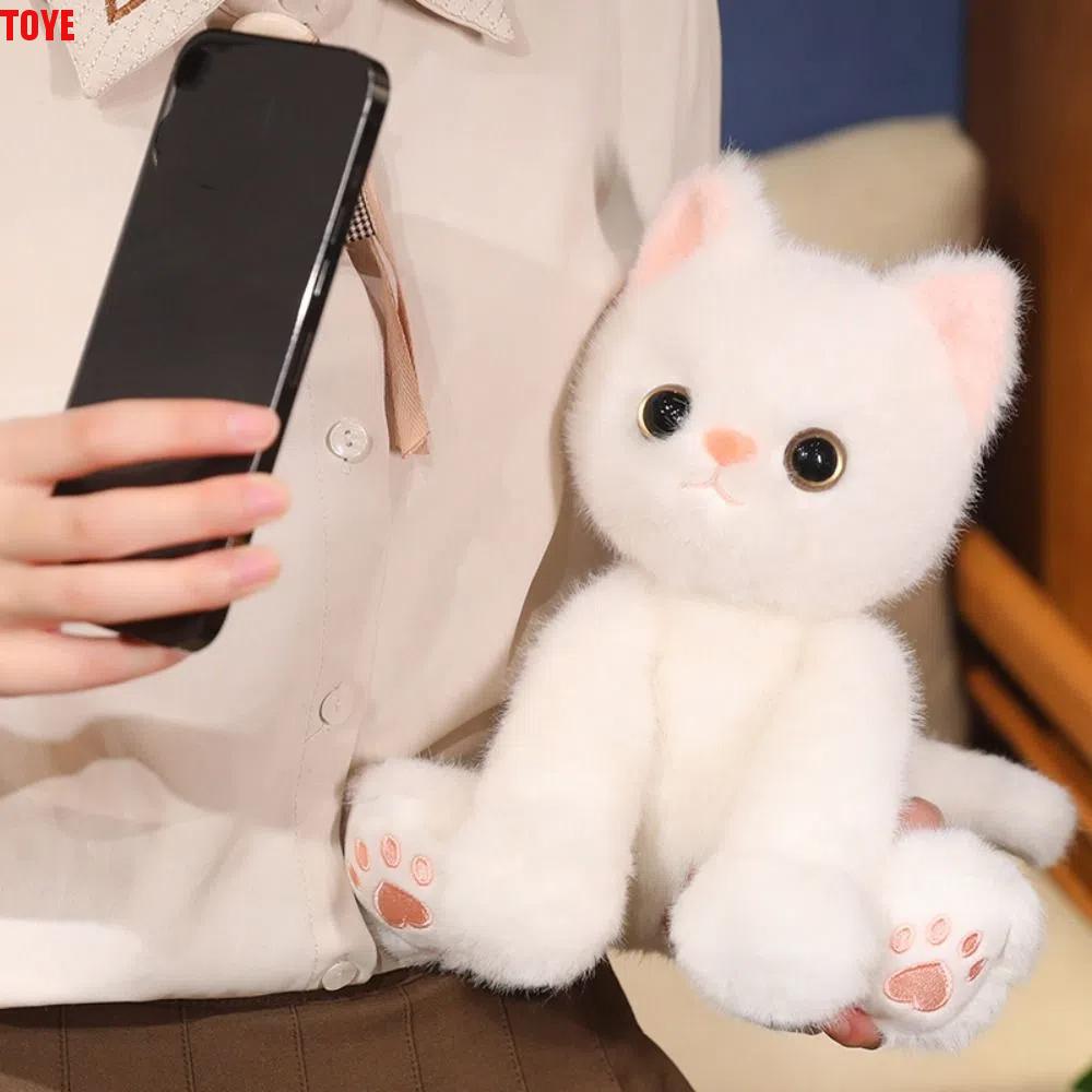 Sitting Cat Plush Toy Big Eyes Fluffy Cute Animal Plush Doll 23/35cm Thick Paw Soft Cat Plush Pillow Children