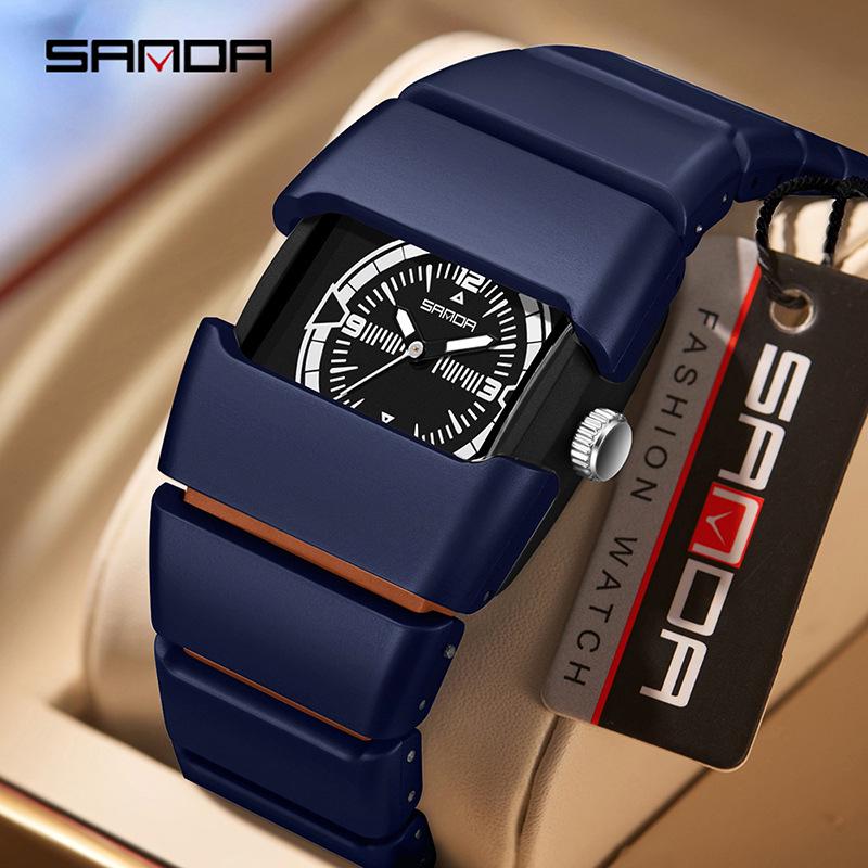 In-Stock Black Tech Y2K Alien Armor Retro Watch with Luminous High-End Finish
