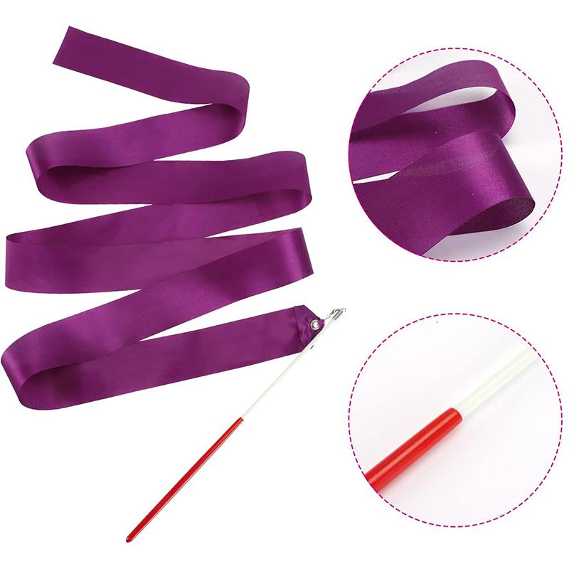 12ks Rytmické taneční stuhy Gymnastika Stuha Taneční Streamers Obušek Twirling pro uměleckou taneční gymnastiku Dětská talentová show