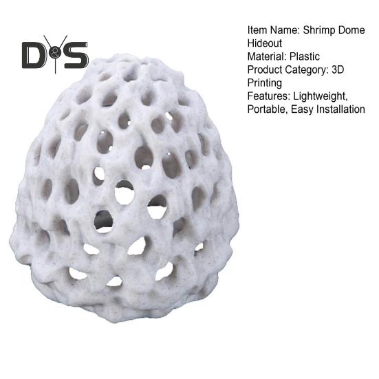 Shrimp Dome Hideout Aquarium Shrimp Breeding Cave Betta Habitat Shelters Fish Tank Accessories for Small Fish Guppy Hiding Resting