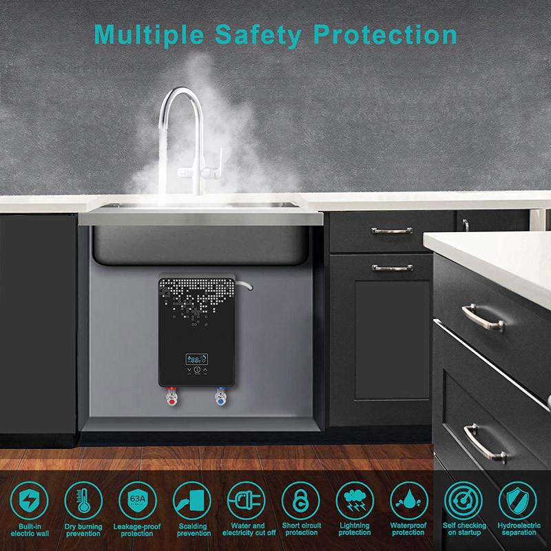 6500W Household Digital Display Water Heater Instant Electric Water Heater Shower Bathroom Shower Hot Water Machine