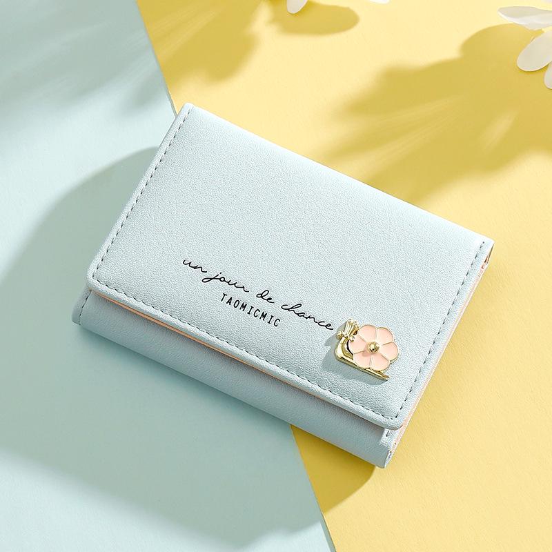 2025 Korean & Japanese Fresh Style Women's Tri-fold Ultra-thin Short Wallet - Trendy Coin Purse for Girls & Students