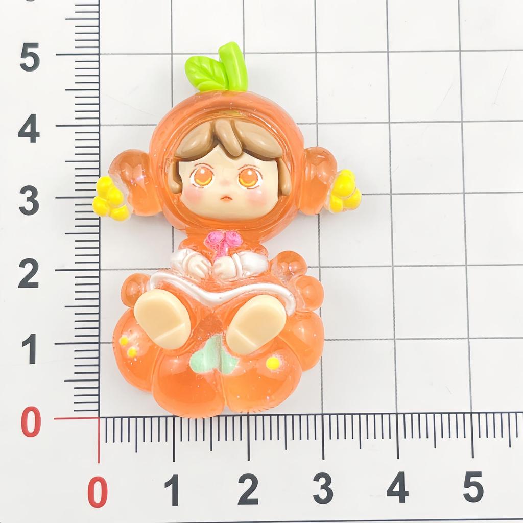 Luminous DIY Resin Accessories for Girls: Fruit-Themed Handbag Charms, Phone Case Decorations, Shoe Buckles, and Refrigerator Magnets.