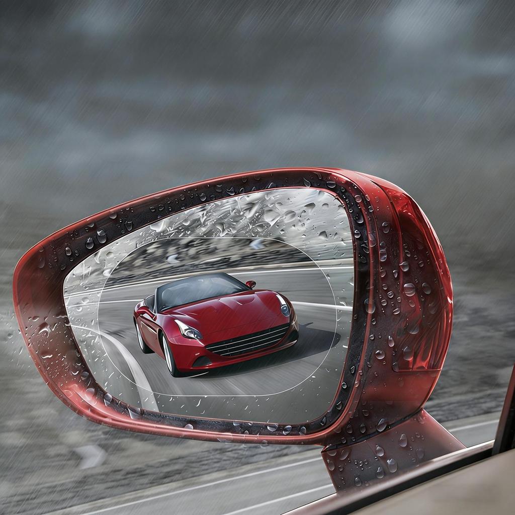 Car Rearview Mirror Film Side Window Rainproof Clear Film 2Pcs Anti Fog Window Mirror Protective Sticker Car Accessories