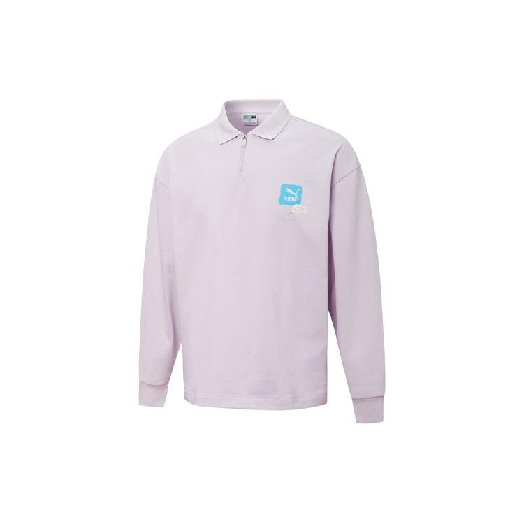 PUMA Trend Graphic Logo Sweatshirt  Purple  Men s 536075-17 L