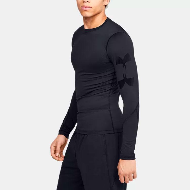 Under Armour Long Sleeve Sports Tee Men Tops Black 1351817-001