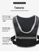 Unisex Reflective Running & Cycling Chest Vest with Water Bottle Holder